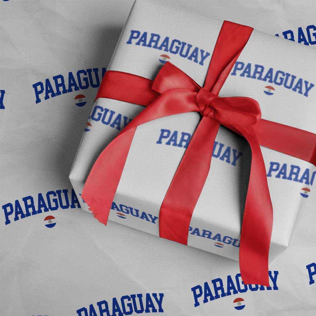 Paraguay Patriotic Flag Wrapping Paper Roll Soccer Fan Vintage Varsity Sports National Pride Graphic TS10 White Print Your Wear