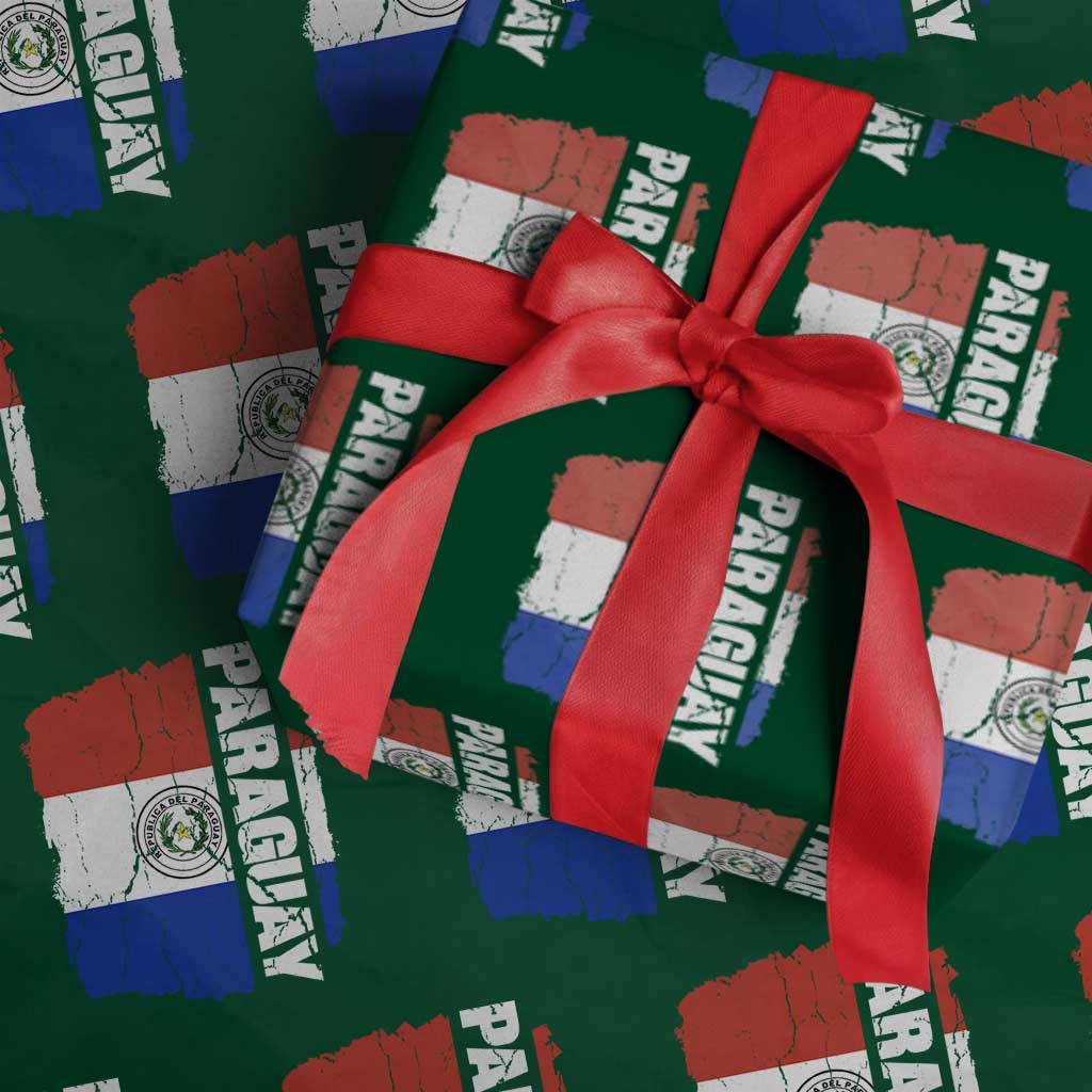 Paraguay Proud Roots Vintage Paraguaya Flag Heritage Pride Wrapping Paper Roll TS02 Green Print Your Wear