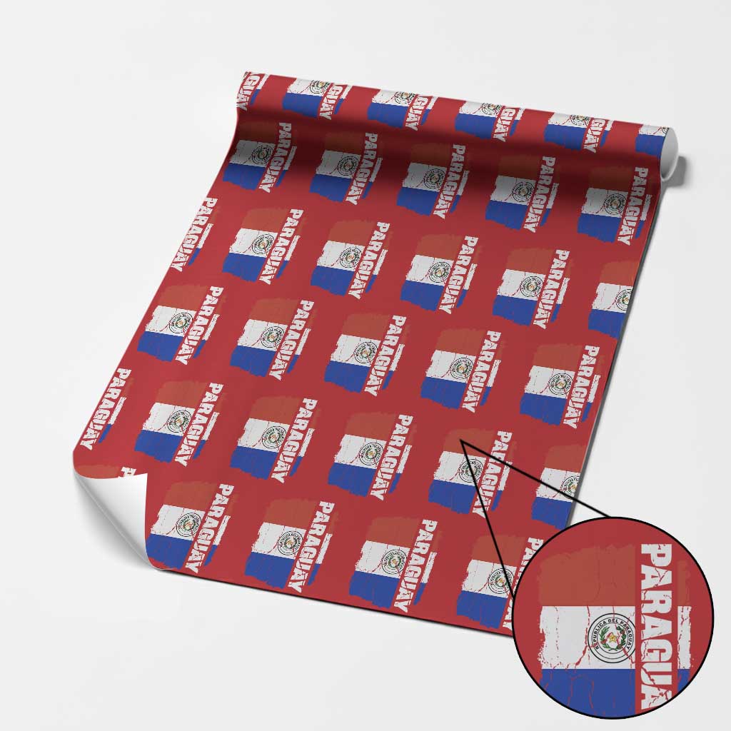 Paraguay Proud Roots Vintage Paraguaya Flag Heritage Pride Wrapping Paper Roll TS02 Red Print Your Wear