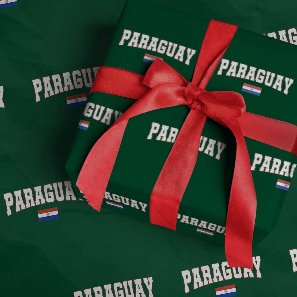 Paraguay Retro Athletic Varsity Style Wrapping Paper Roll Paraguaya Flag Country Pride Heritage TS02 Green Print Your Wear