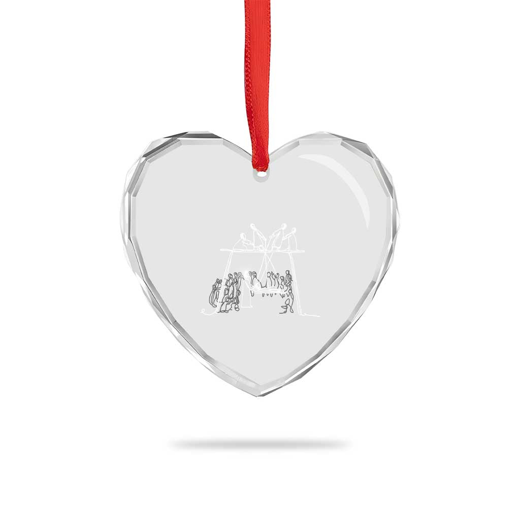 Paralyzed Man Christian Religious Jesus Healing Heart Crystal Glass Ornament TS11 Print Your Wear