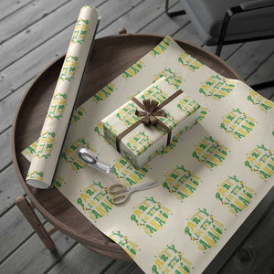 Party in The Jamaica Wrapping Paper Roll Funny Jamaican Independence Day TS10 Beige Print Your Wear