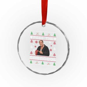 Pass The Gabagool Ugly Christmas Crystal Glass Ornament Retro TV Show Funny TS10 Print Your Wear