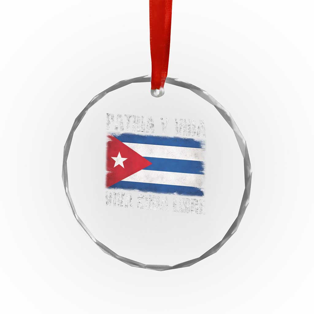 Patria y Vida Cuba Libre Crystal Glass Ornament Freedom Patriotic Cuban Flag TS11 Print Your Wear