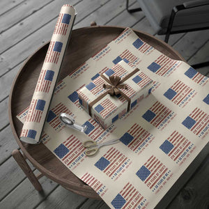 Patriotic 50th Birthday USA 250th Anniversary Wrapping Paper Roll 250 Years of Liberty 1976 50 Year Old Gift
