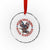 Patriotic American Eagle Graphic Crystal Glass Ornament Never Back Down Never Surrender Memorial for Freedom Fighters TS02 Transparent Glass 3'' Circle Print Your Wear