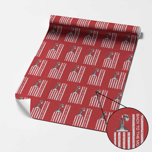 Patriotic American Pride Astronaut Lunar Mission Wrapping Paper Roll Back To The Moon TS12 Red Print Your Wear