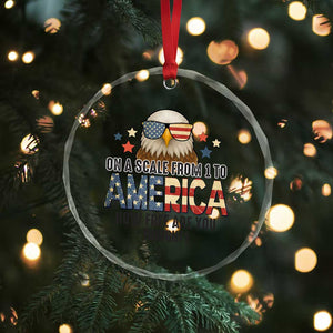 Patriotic Bald Eagle Crystal Glass Ornament How Free Are You Tonight 4th of July TS02 Print Your Wear