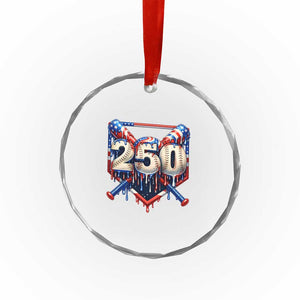 Patriotic Baseball Drip Crystal Glass Ornament USA 250th Anniversary Gift TS12 Print Your Wear