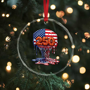 Patriotic Basketball Drip Crystal Glass Ornament USA 250th Anniversary Gift TS12 Print Your Wear