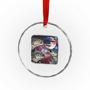 Patriotic Bass Fishing Moon Crystal Glass Ornament 4th Of July Fisherman Gift TS12 Print Your Wear