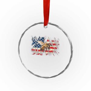 Patriotic Beekeeper Crystal Glass Ornament Bee American Flag Beekeeping TS11 Print Your Wear