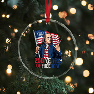 Patriotic Benjamin Franklin Crystal Glass Ornament 250 Years Of Freedom TS12 Print Your Wear