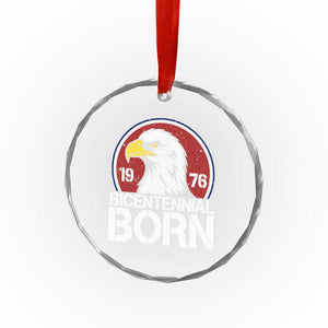 Patriotic Bicentennial Born 1976 Crystal Glass Ornament American Bald Eagle 50th Birthday TS02 Print Your Wear