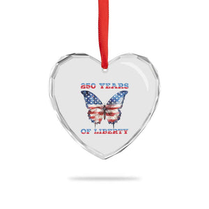 Patriotic Butterfly Heart Crystal Glass Ornament 250 Years Of Liberty TS12 Print Your Wear
