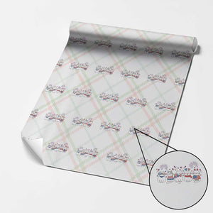 Patriotic Cat Lover Gift Wrapping Paper Roll America 250 Anniversary TS12 Christmas Plaid Print Your Wear
