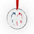 Patriotic Coquette Bow Checkered Flag Race Car Racing Crystal Glass Ornament TS14 Transparent Glass 3'' Circle Print Your Wear