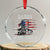 Patriotic Daddy Est 2025 Crystal Glass Ornament Funny Trump 1776 We The People American Flag TS02 Transparent Glass 3'' Circle Print Your Wear