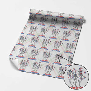 Patriotic Dancing Skeleton Wrapping Paper Roll Dead Inside But Its Freedom TS12 Christmas Plaid Print Your Wear
