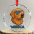 Patriotic Dog 'Merica Crystal Glass Ornament Golden Retriever Sunglasses Funny 4th Of July - Print Your Wear