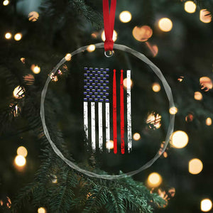Patriotic Drummer Crystal Glass Ornament Percussionist Gift Drumming Drumsticks American Flag TS10 Print Your Wear