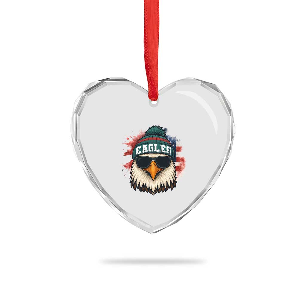 Patriotic PFE American Flag Pride Gift Heart Crystal Glass Ornament TS12 Print Your Wear