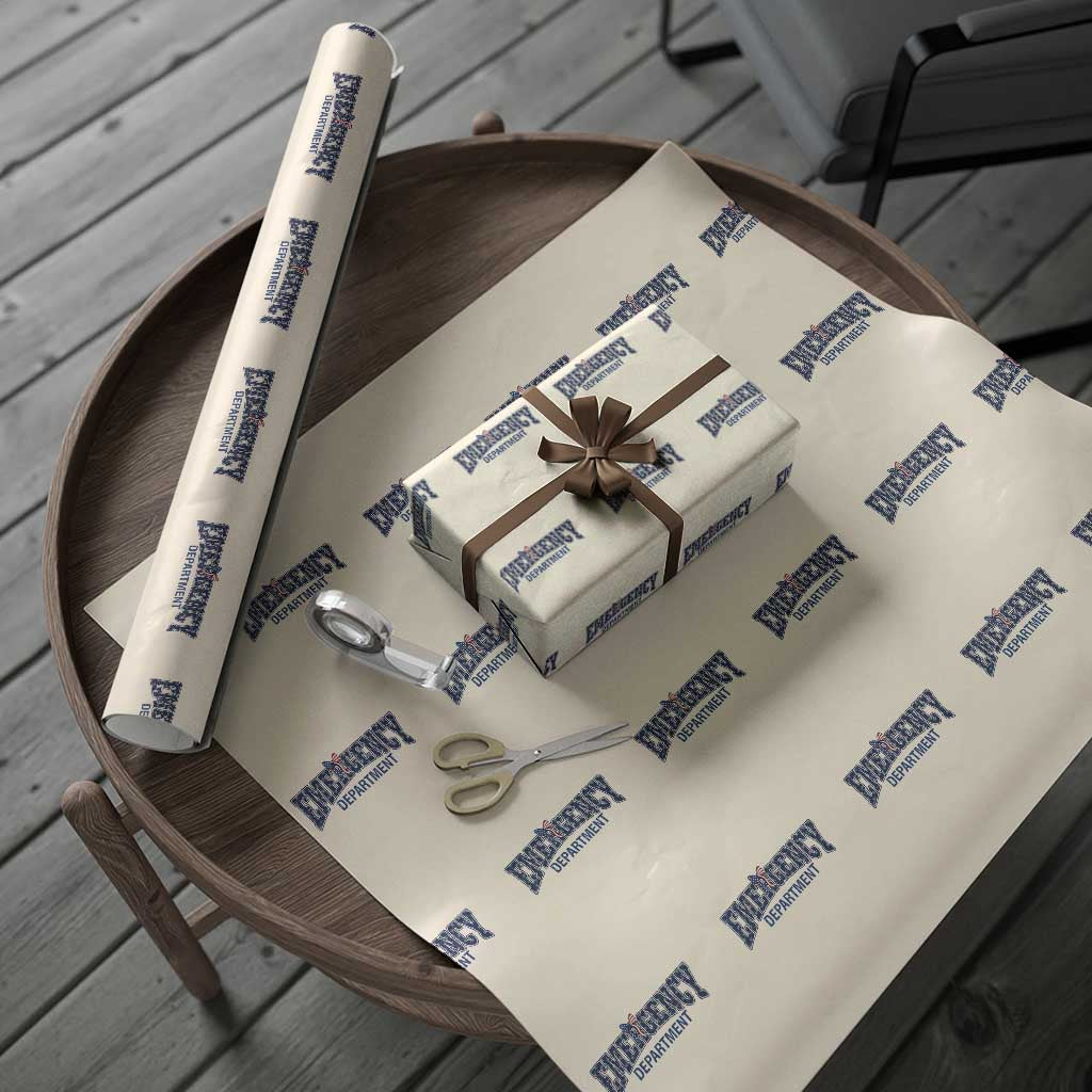 Patriotic ER Nurse Gift Wrapping Paper Roll America 250th Anniversary TS12 Beige Print Your Wear