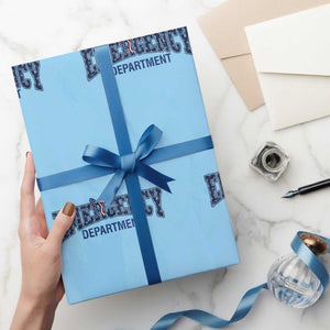 Patriotic ER Nurse Gift Wrapping Paper Roll America 250th Anniversary TS12 Light Blue Print Your Wear