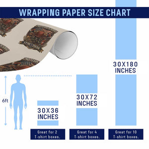 Patriotic Firefighter 250 Years Of Service USA Anniversary Gift Wrapping Paper Roll TS12 Print Your Wear