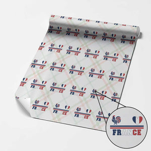 Patriotic France Soccer Fan Wrapping Paper Roll Fierté Football Française TS12 Christmas Plaid Print Your Wear