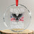 Patriotic Gun Rights Eagle Crystal Glass Ornament Too Old To Fight Too Slow To Run But Can Still Shoot - Print Your Wear