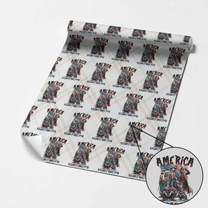 Patriotic Horror Mashup Wrapping Paper Roll America Killing It Since 1776 TS02 Christmas Plaid Print Your Wear