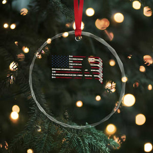 Patriotic Ice Hockey Sticks American Flag Crystal Glass Ornament TS14 Print Your Wear