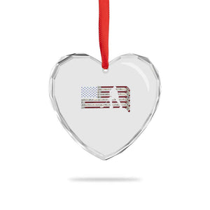 Patriotic Ice Hockey Sticks American Flag Heart Crystal Glass Ornament TS14 Print Your Wear