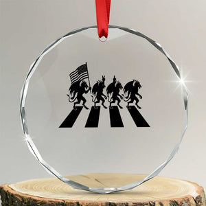 Patriotic Jersey Devil Crystal Glass Ornament New Jersey Cryptid Gift TS12 Transparent Glass 3'' Circle Print Your Wear