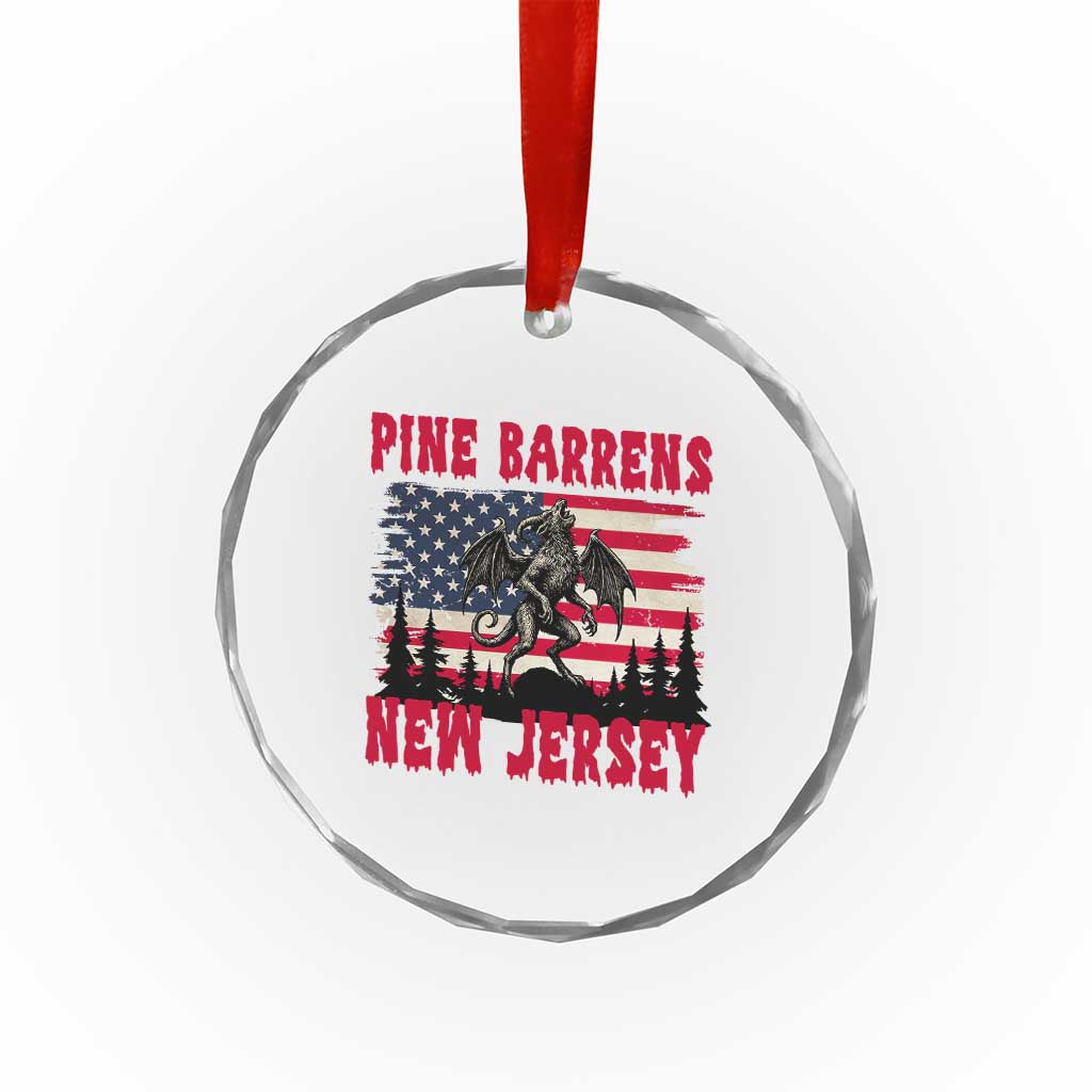 Patriotic Jersey Devil Crystal Glass Ornament Pine Barrens New Jersey Cryptid TS12 Print Your Wear