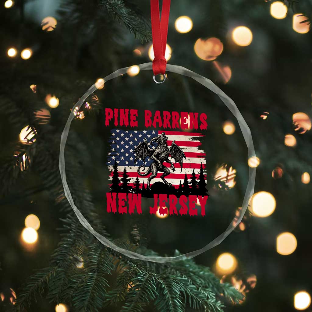 Patriotic Jersey Devil Crystal Glass Ornament Pine Barrens New Jersey Cryptid TS12 Print Your Wear