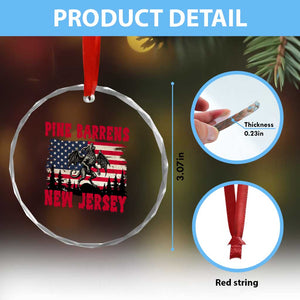 Patriotic Jersey Devil Crystal Glass Ornament Pine Barrens New Jersey Cryptid TS12 Print Your Wear