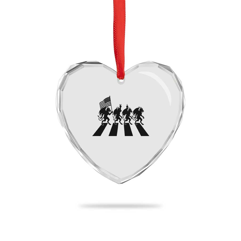 Patriotic Jersey Devil Heart Crystal Glass Ornament New Jersey Cryptid Gift TS12 Print Your Wear