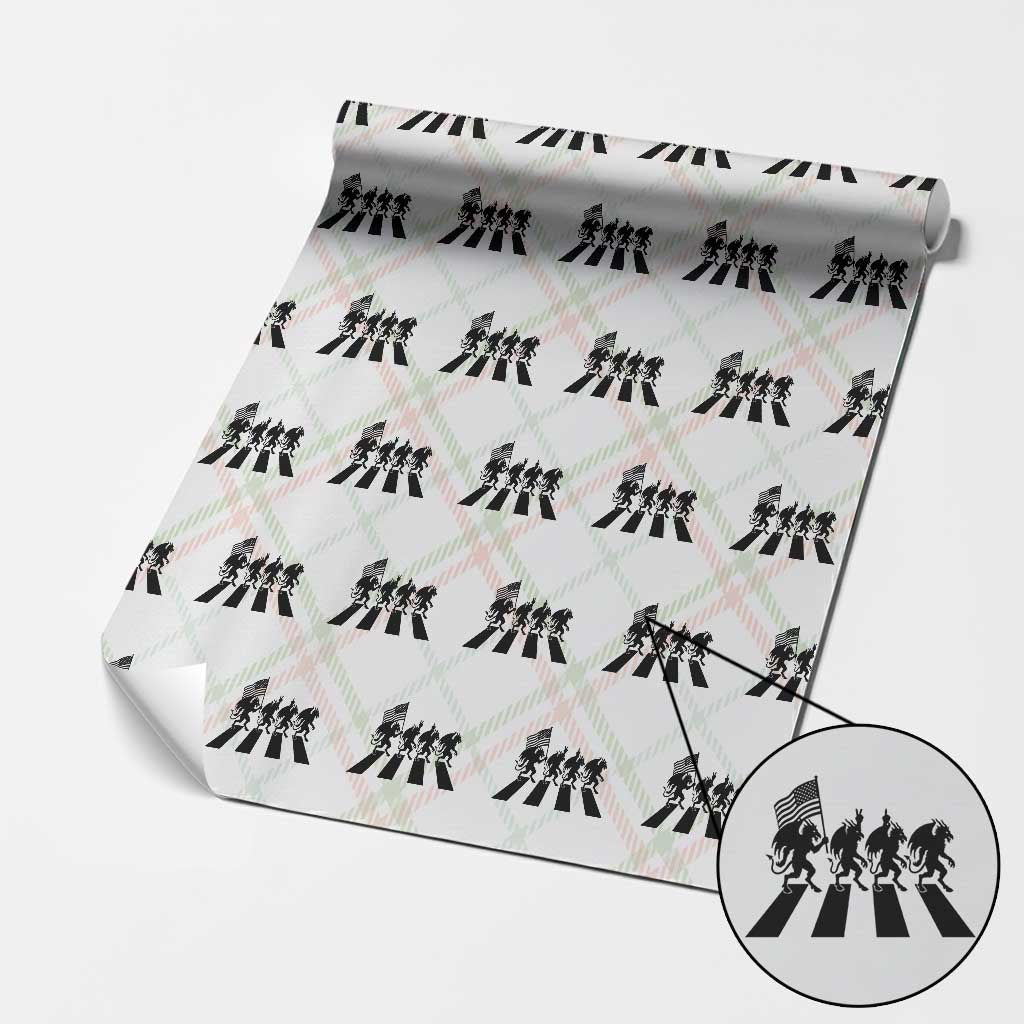 Patriotic Jersey Devil Wrapping Paper Roll New Jersey Cryptid Gift TS12 Christmas Plaid Print Your Wear