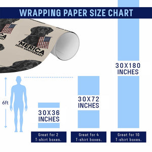 Patriotic Labrador Retriever Wrapping Paper Roll America 250th Anniversary Gift TS12 Print Your Wear