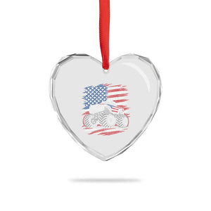 Patriotic Monster Truck Polka Dot Heart Crystal Glass Ornament Dot Day Gift