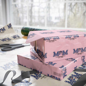 Patriotic Mothers Day Gift Wrapping Paper Roll USA 250 Years Celebration TS12 Light Pink Print Your Wear