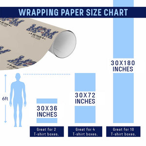 Patriotic Mothers Day Gift Wrapping Paper Roll USA 250 Years Celebration TS12 Print Your Wear