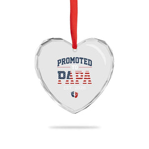 Patriotic Promoted To Dad Est 2026 Heart Crystal Glass Ornament US Flag New Father Gift TS12 Print Your Wear