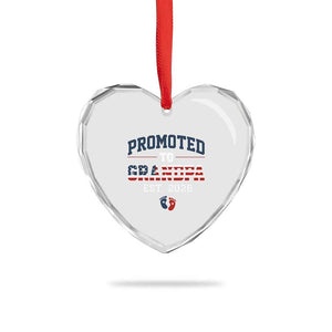 Patriotic Promoted To Grandpa Est 2026 Heart Crystal Glass Ornament US Flag New Father Gift TS12 Print Your Wear