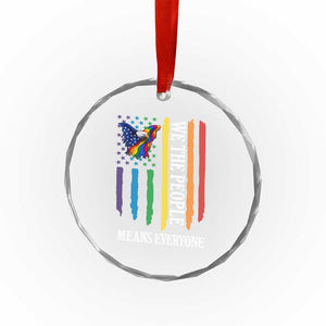 Patriotic Rainbow Pride American Eagle Crystal Glass Ornament We The People LGBT Pride TS12 Print Your Wear