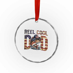 Patriotic Reel Cool Dad Crystal Glass Ornament American Flag Fishing Fathers Day Gift TS12 Print Your Wear