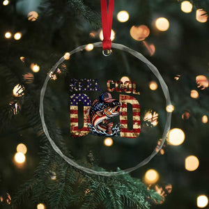 Patriotic Reel Cool Dad Crystal Glass Ornament American Flag Fishing Fathers Day Gift TS12 Print Your Wear