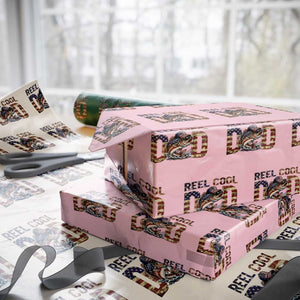 Patriotic Reel Cool Dad Wrapping Paper Roll American Flag Fishing Fathers Day Gift TS12 Light Pink Print Your Wear